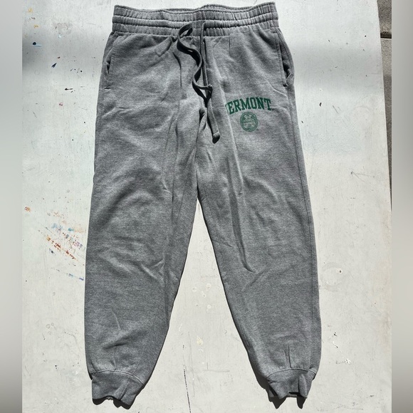 Men's MV Sport Joggers Gray Vermont University M Stretch Pockets Academia Sweats - Picture 2 of 12